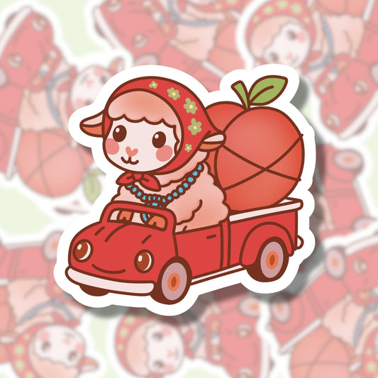 Little Lou’s Peach Run Sticker