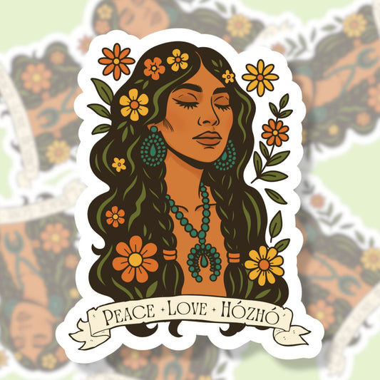 Peace, Love, Hózhó Sticker