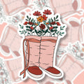 Moccasins in Bloom Sticker