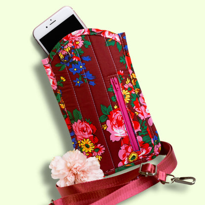 Cutie Cross Body Bag in Masani Maroon