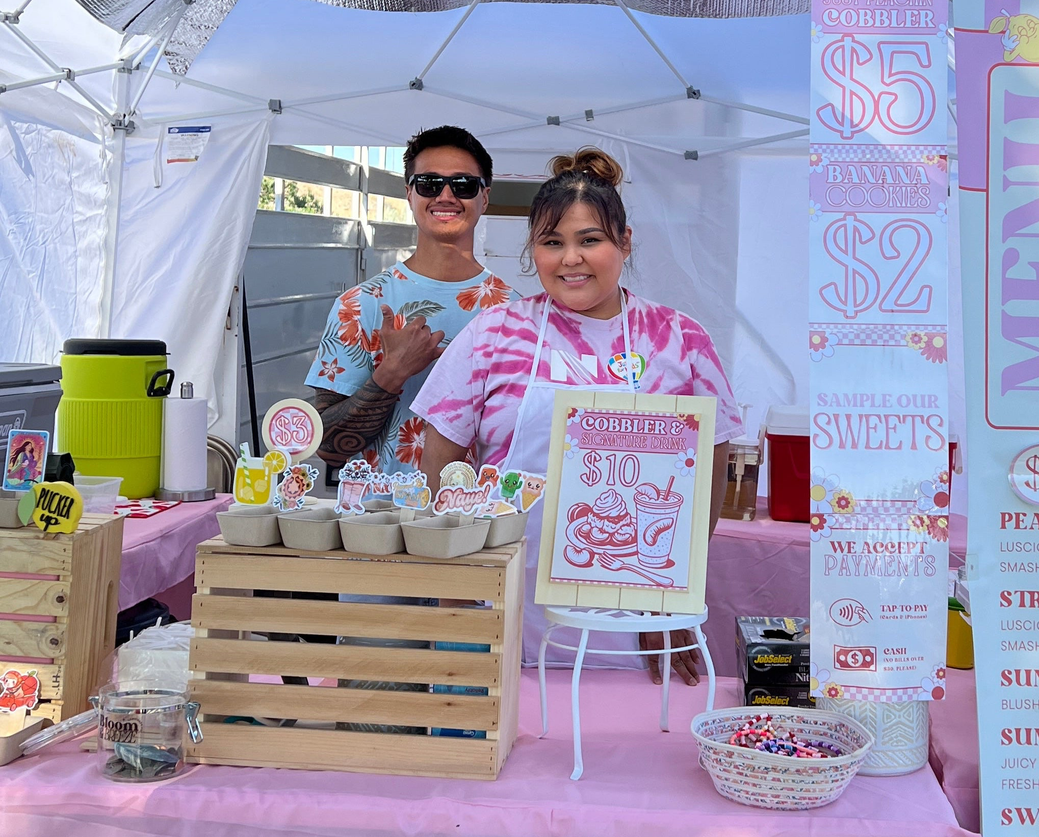 Owner of Bloom and Breeze LLC DBA Bloom & Breeze Co. Kamiah and her husband.