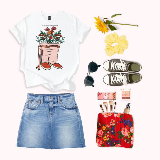 Daisy White Moccasins in Bloom