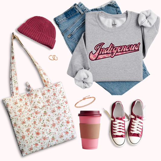 Indigenous Petal Script Crewneck